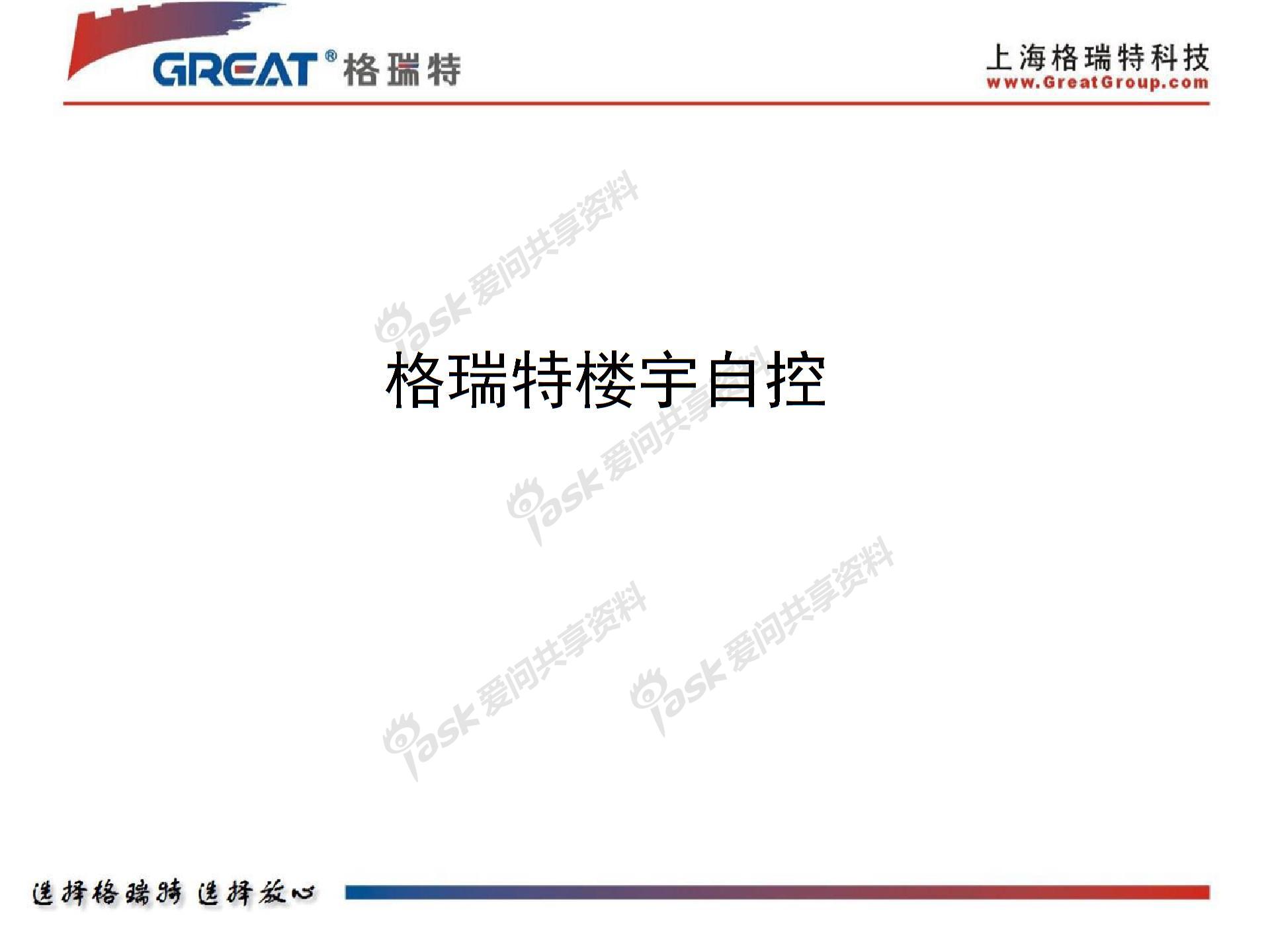 格瑞特楼宇自控系统介绍PPT图片