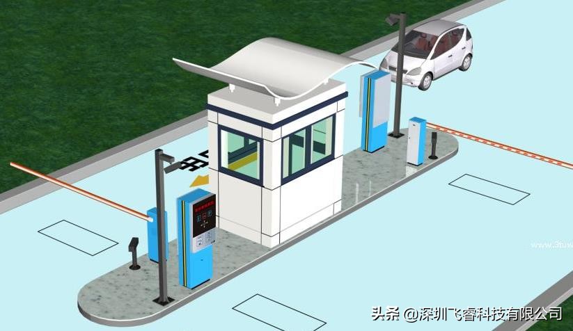 智能停车场系统，毫米波雷达模组感应，道闸防砸技术应用