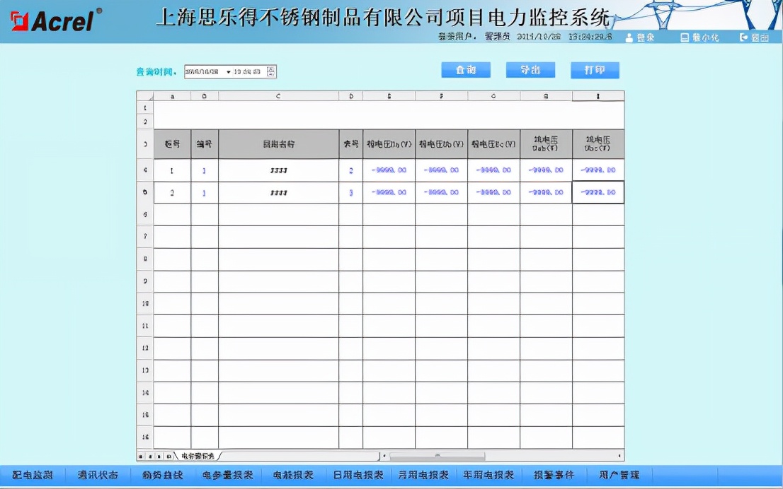 Acrel-2000电力监控系统在上海思乐得不锈钢制品有限公司