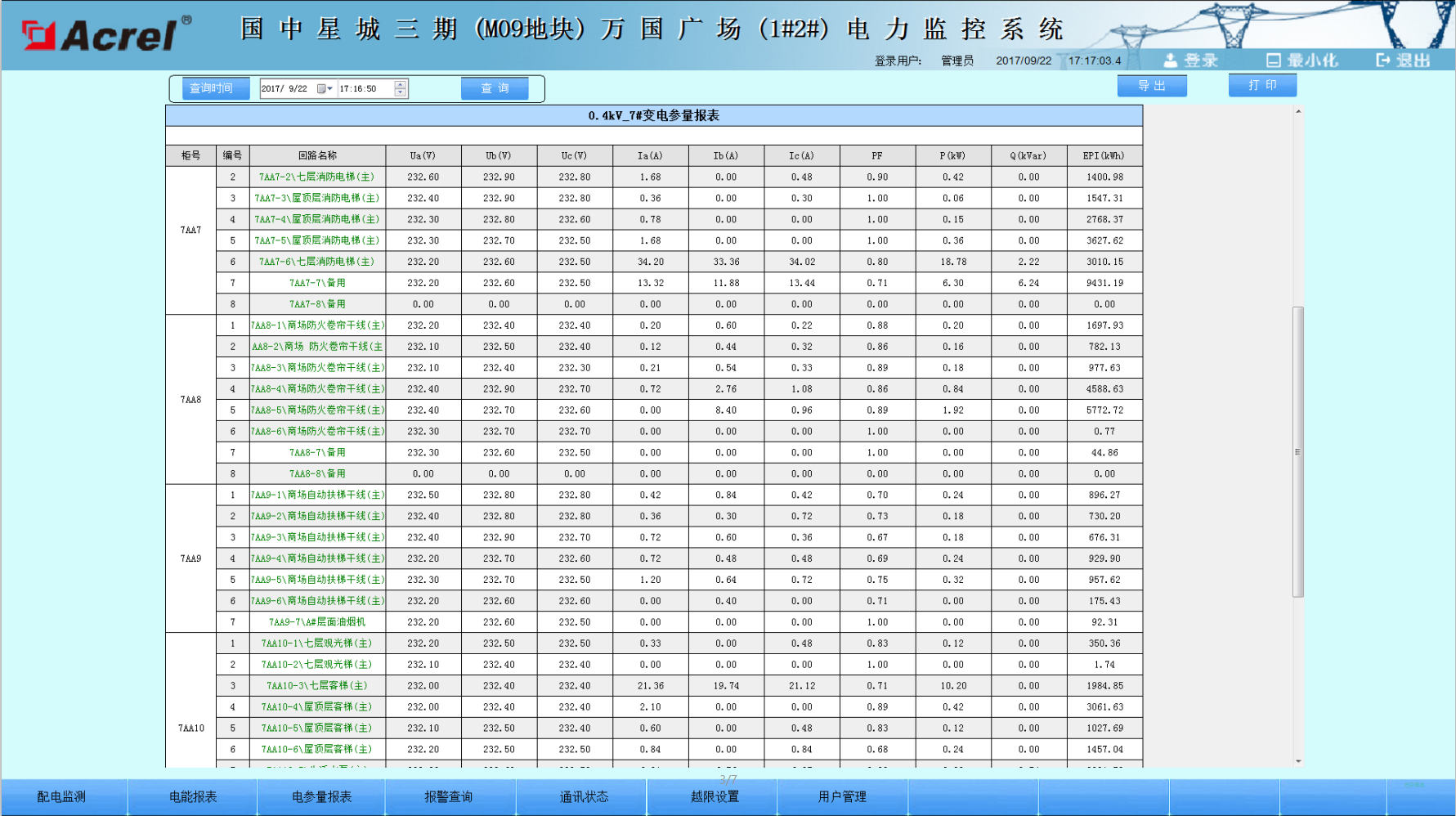 ACREL-2000电力监控系统在国中星城三期万国商业广场中的应用
