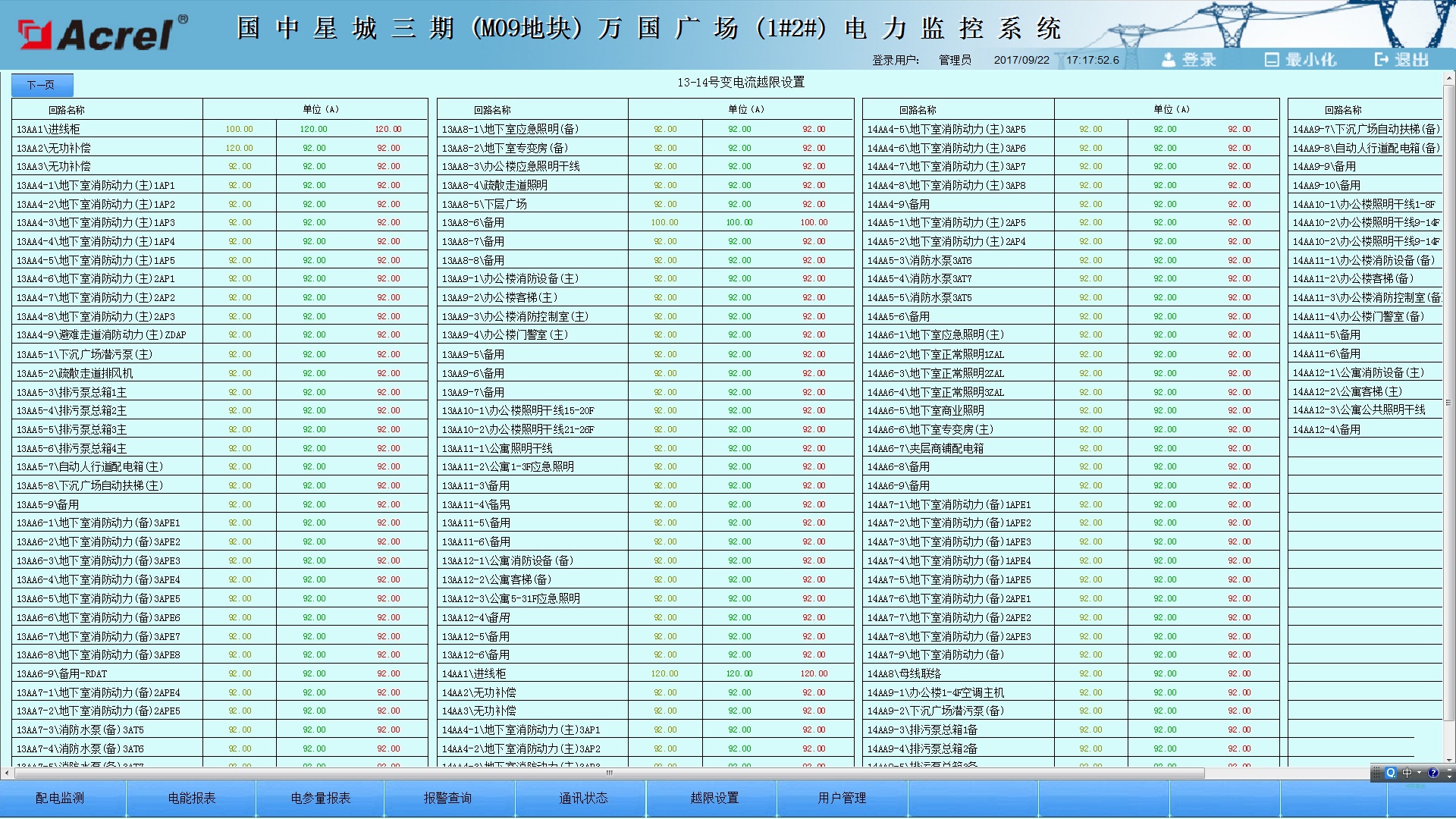 ACREL-2000电力监控系统在国中星城三期万国商业广场中的应用