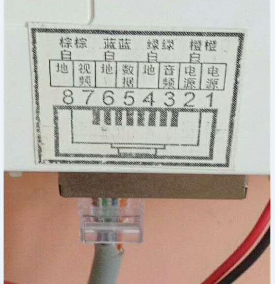 家禄福楼宇对讲6芯排线与水晶头网线对接方法