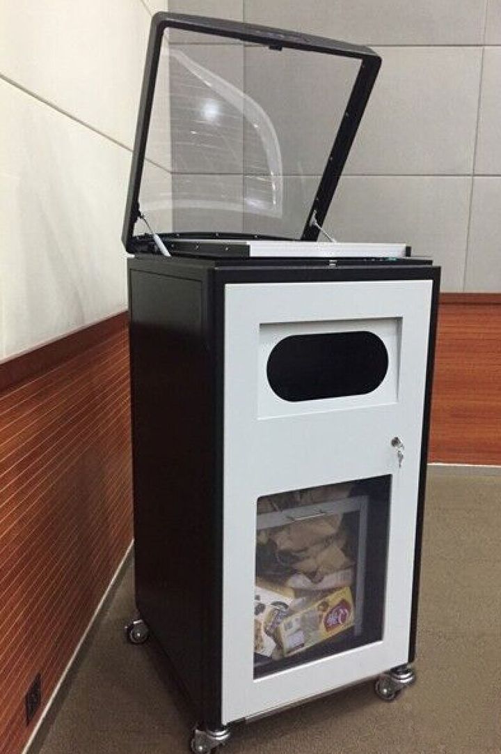 挂桶垃圾车图片_挂桶式垃圾车图片_智能垃圾桶