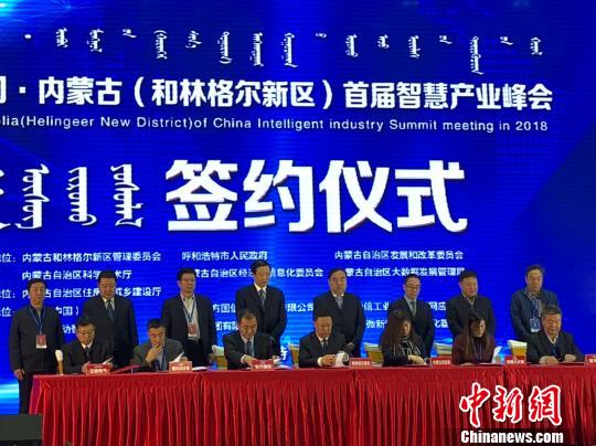 图为峰会签约仪式 陈峰 摄